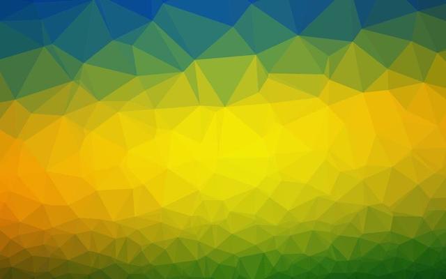 Dark Blue, Yellow vector blurry triangle template.