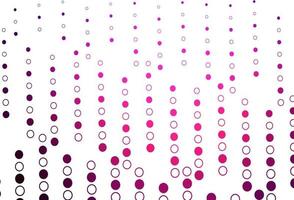 Light Pink vector background with bubbles.