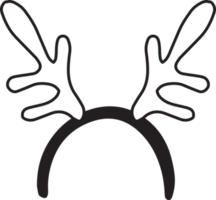 Hand Drawn reindeer headband illustration png