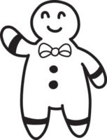 dibujado a mano ilustración de horneado de navidad png