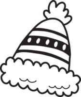 illustration de chapeau de noël dessiné à la main png