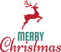 Merry Christmas lettering and quote illustration png