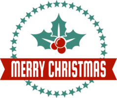 Merry Christmas lettering and quote illustration png