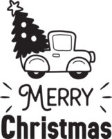 Merry Christmas lettering and quote illustration png