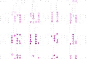 Light Pink vector pattern with symbol of cards.