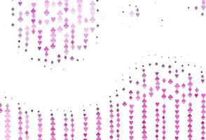 Light Pink vector texture with playing cards.