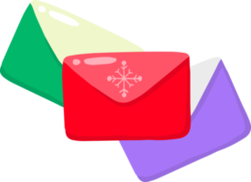 illustration d'enveloppe de noël dessinée à la main png