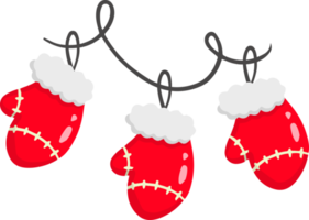 Hand Drawn christmas gloves illustration png