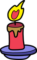 Hand Drawn candlestick for christmas illustration png
