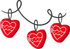 Hand Drawn Heart Shaped Christmas Cookies illustration png