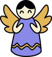 Hand Drawn Christmas angel doll illustration png