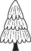 hand dragen jul träd illustration png