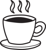 illustration de tasses à café chaud de noël dessinés à la main png