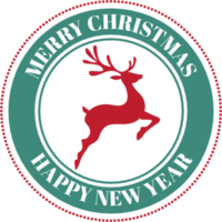 Merry Christmas and happy new year lettering and quote illustration png