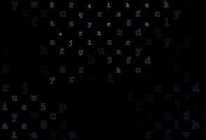 Dark BLUE vector pattern with ABC symbols.