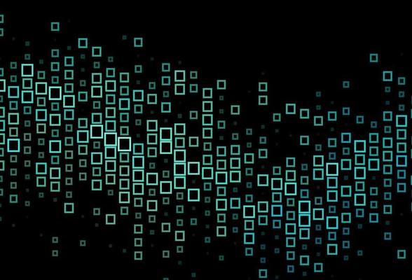 Dark Blue, Green vector background with rectangles.