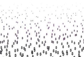 cubierta de vector de color púrpura oscuro con signos de dólar.