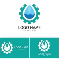 Water drop illustration logo vector design