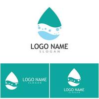 Water drop illustration logo vector design