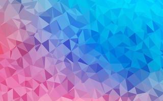 Light Blue, Red vector shining triangular background.