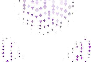 Light Purple vector pattern with symbol of cards.