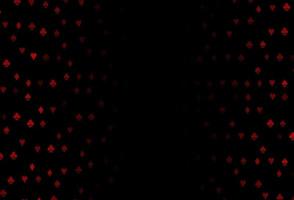 Dark Red vector texture with playing cards.