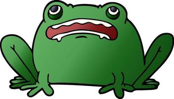 cartoon doodle frog vector