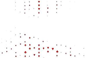 Light Red vector texture with playing cards.