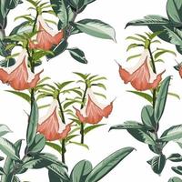 Illustration summer tropical pattern background photo