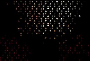 Dark Black vector texture with playing cards.