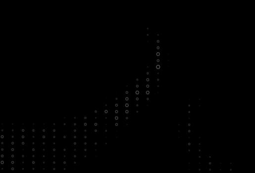 Patrón de vector gris plateado oscuro con hexágonos de colores.