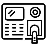 Biometric machine outline icon design vector