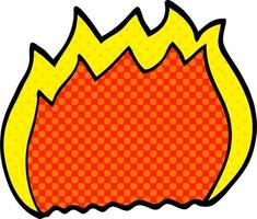 cartoon doodle fire vector