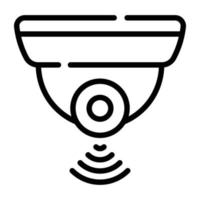 Premium outline icon of smart camera vector