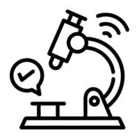 A latest line icon of wifi microscope vector