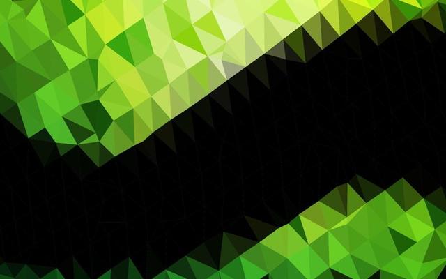 Light Green vector triangle mosaic cover.