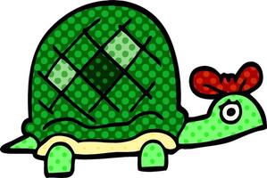 cartoon doodle funny tortoise vector