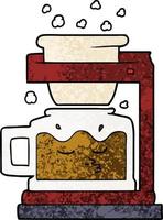 cartoon filter coffee machine vector