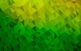 Light Green vector shining triangular pattern.