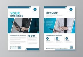 Corporate business cover, back page a4 template and flat icons for a report and brochure design, flyer, banner, leaflets decoration for printing and presentation vector illustration