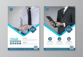 Corporate business cover, back page a4 template and flat icons for a report and brochure design, flyer, banner, leaflets decoration for printing and presentation vector illustration