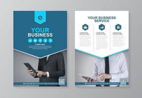 Corporate business cover, back page a4 template and flat icons for a report and brochure design, flyer, banner, leaflets decoration for printing and presentation vector illustration