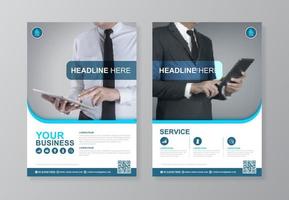 Corporate business cover, back page a4 template and flat icons for a report and brochure design, flyer, banner, leaflets decoration for printing and presentation vector illustration