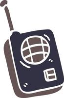 cartoon doodle walkie talkie vector