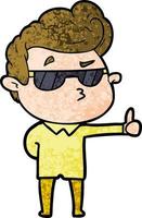 cartoon cool guy vector