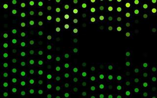 Dark Green vector backdrop with dots.