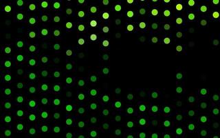 Dark Green vector backdrop with dots.