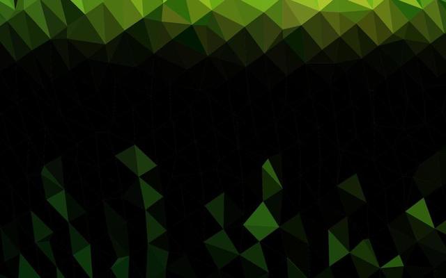Light Green vector shining triangular background.