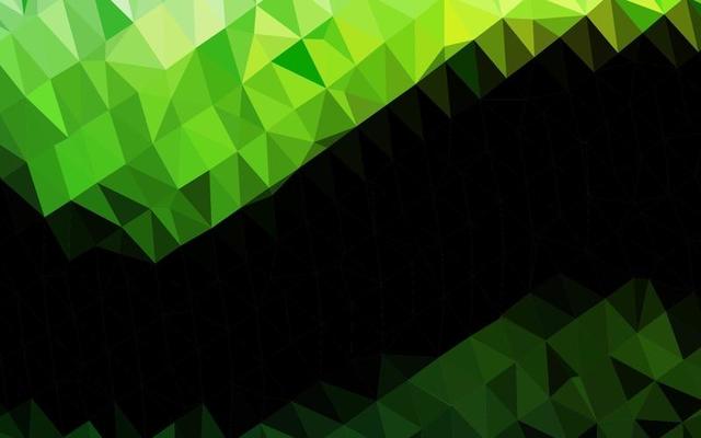 Light Green vector polygonal template.
