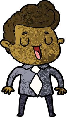 happy cartoon man